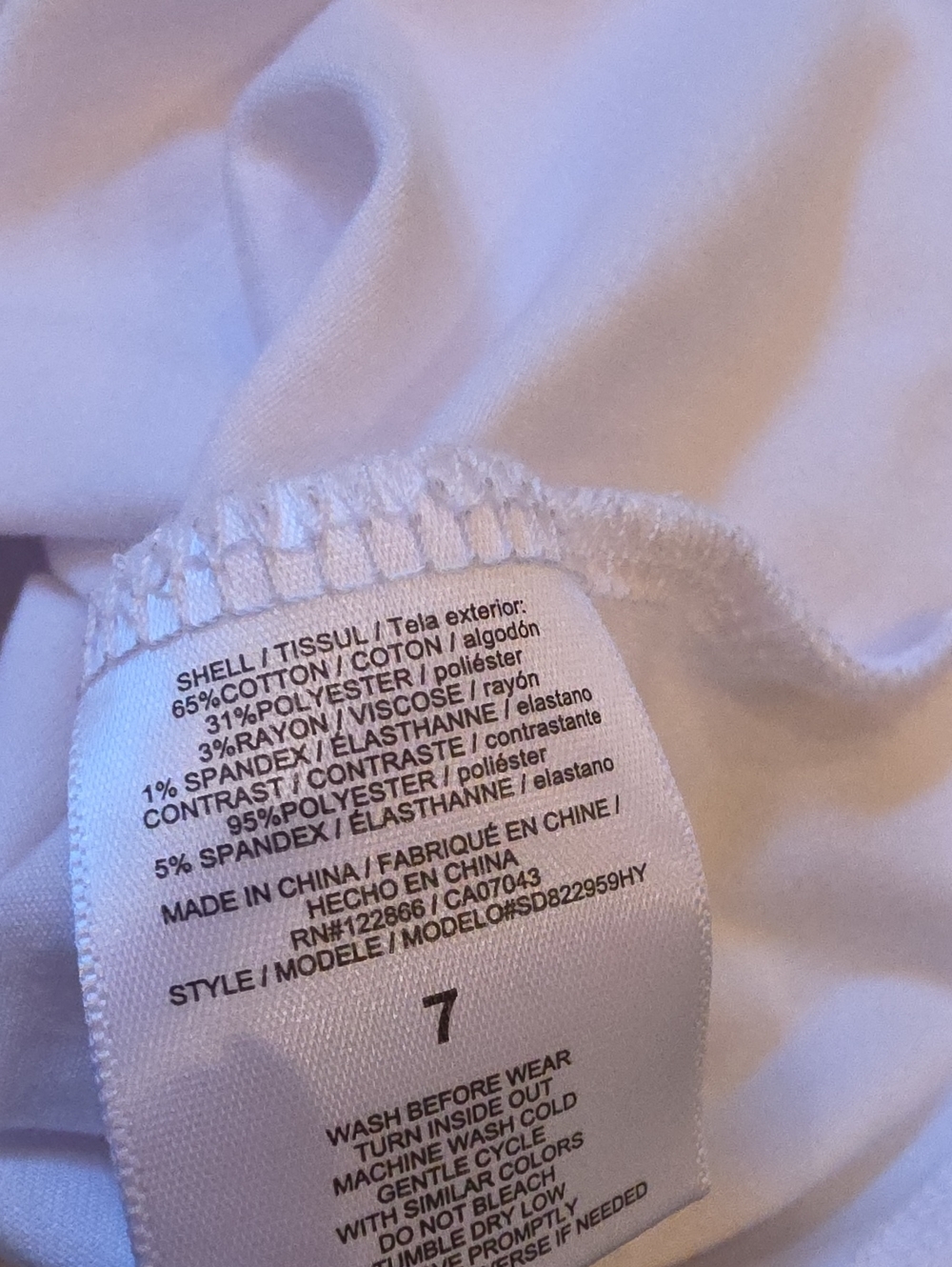 Girls' White Short Sleeve CropTee Size 7 NWOT - Picture 3 of 7